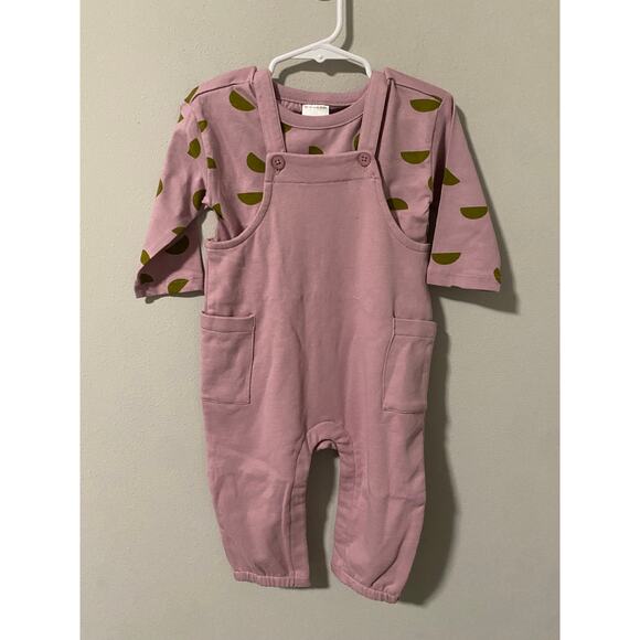 New Hanna Andersson French Terry Overall Set Size 18-24 Months - Picture 1 of 3